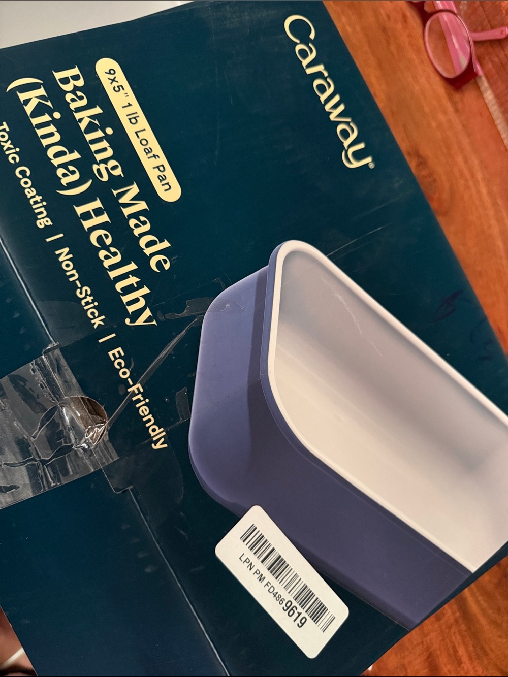 NIB Caraway Non-Stick Ceramic 1 lb Loaf Pan Non-Toxic, PTFE & PFOA Free in NAVY